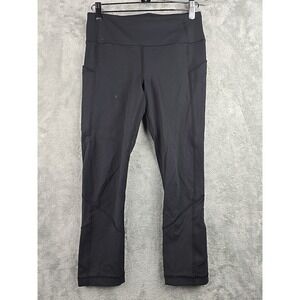 Lululemon Pace Rival Crop Full-On Luxtreme 22"‎ Womens Size 4 Black Gym